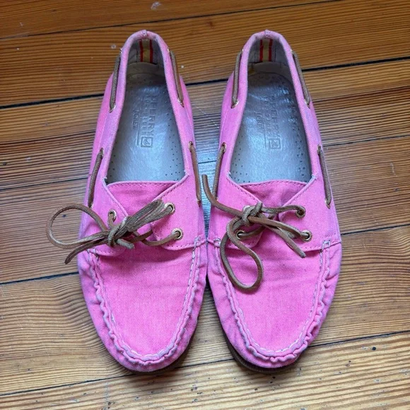 Pink Sperry for JCrew boat shoes - Picture 1 of 5